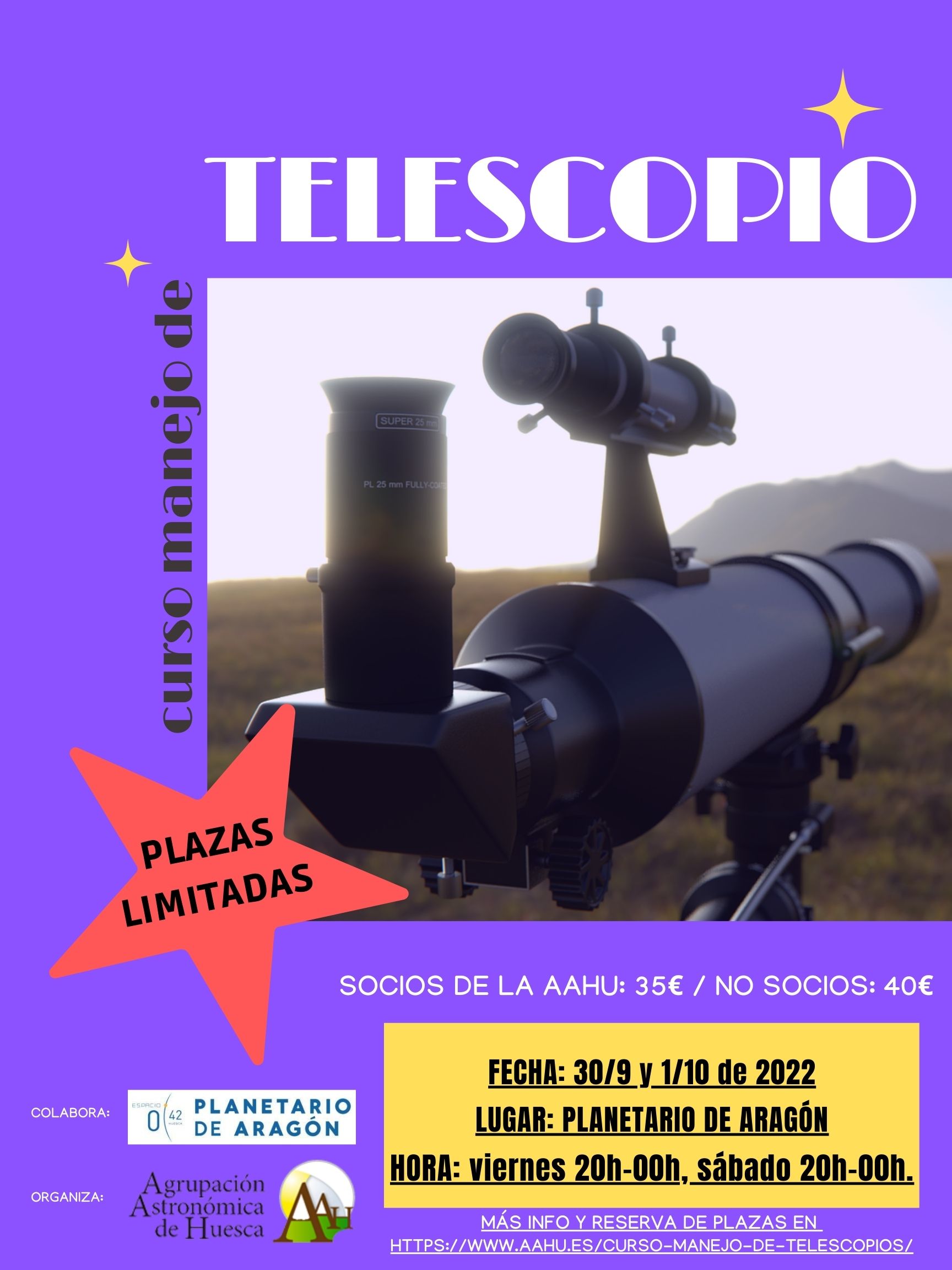 curso manejo telescopio 2022